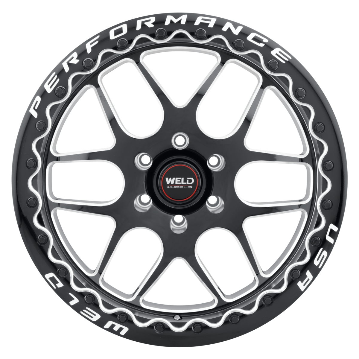 WELD Street Performance Solana Beadlock 20X10 +38 Gloss Black Milled