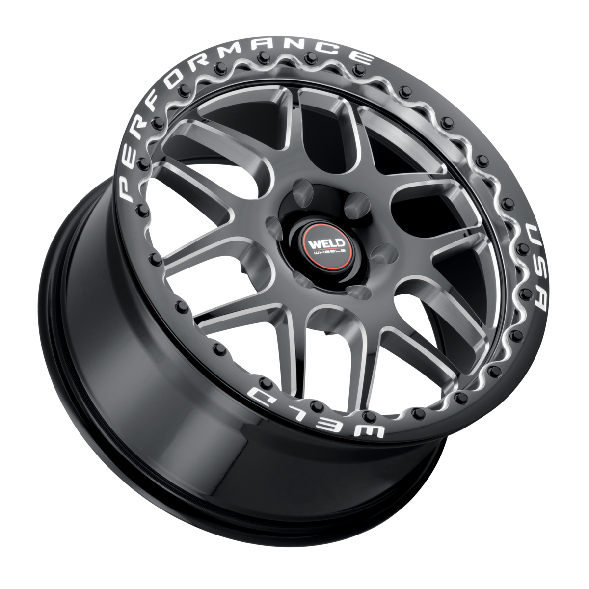 WELD Street Performance Solana Beadlock 20X10 +38 Gloss Black Milled