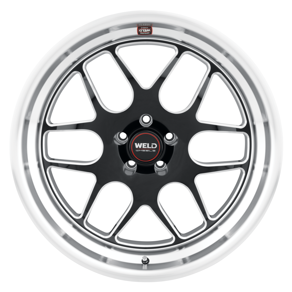 WELD Street Performance Solana Street 20X12 +5 Gloss Black Milled
