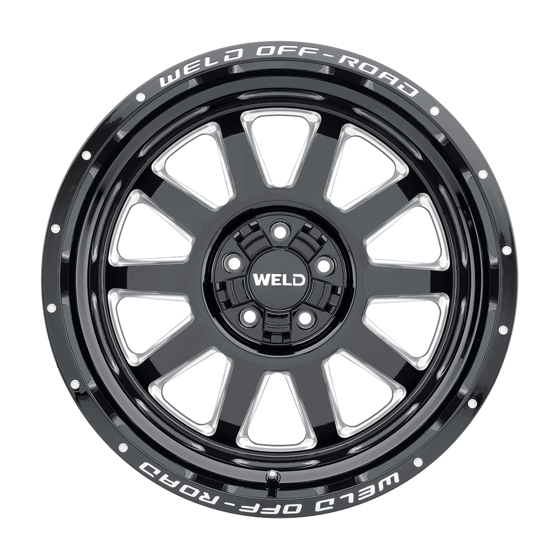 WELD Off-Road Stealth 18X9 +0 Gloss Black Milled