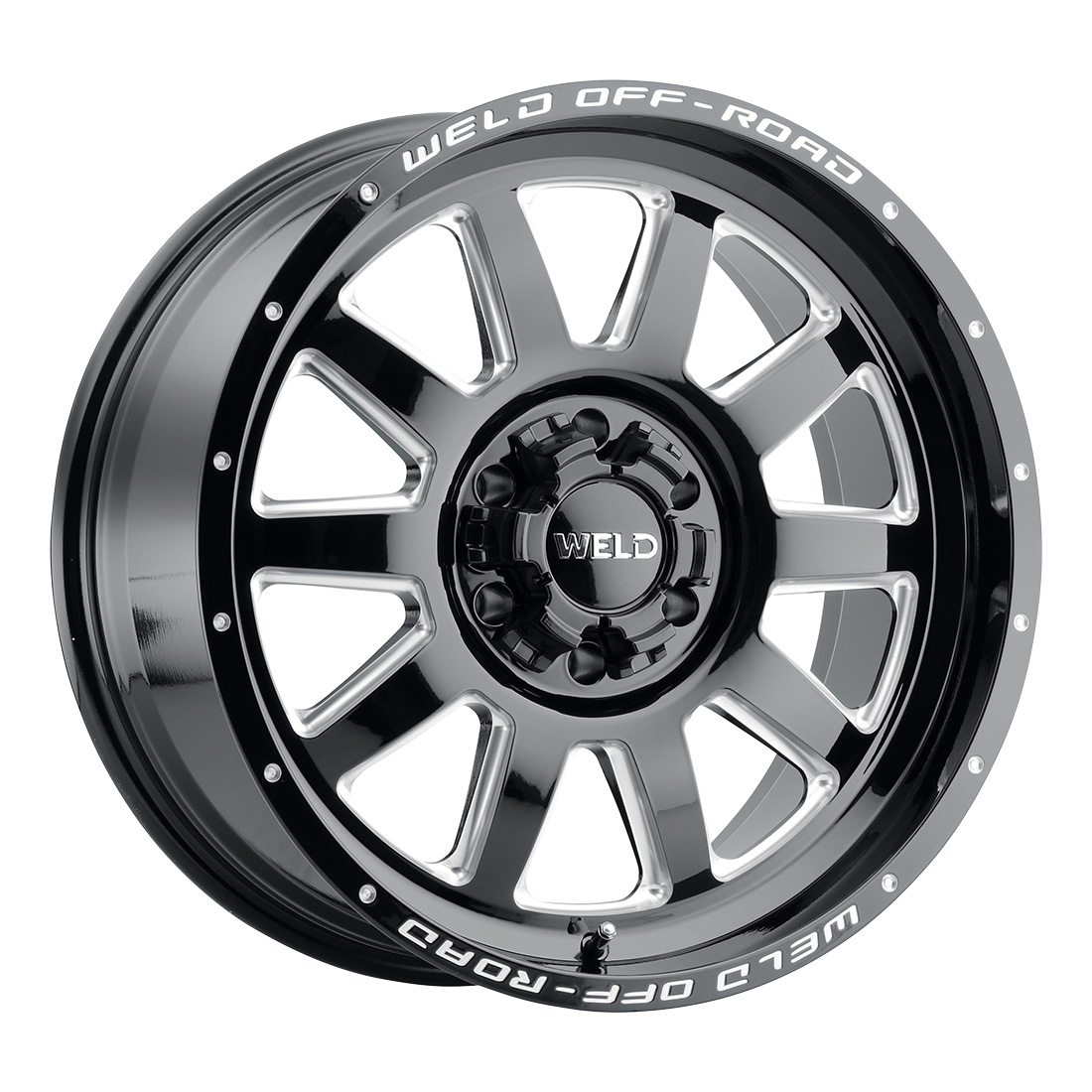 WELD Off-Road Stealth 18X9 +0 Gloss Black Milled