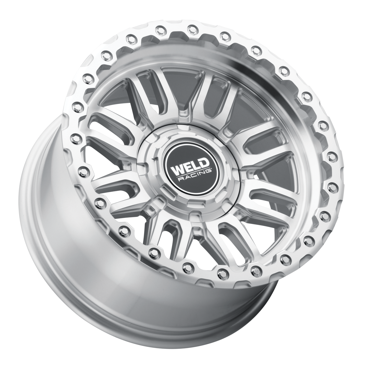 WELD Off-Road Swift 17X9 -12 Gloss Silver Machined - Machined Ring