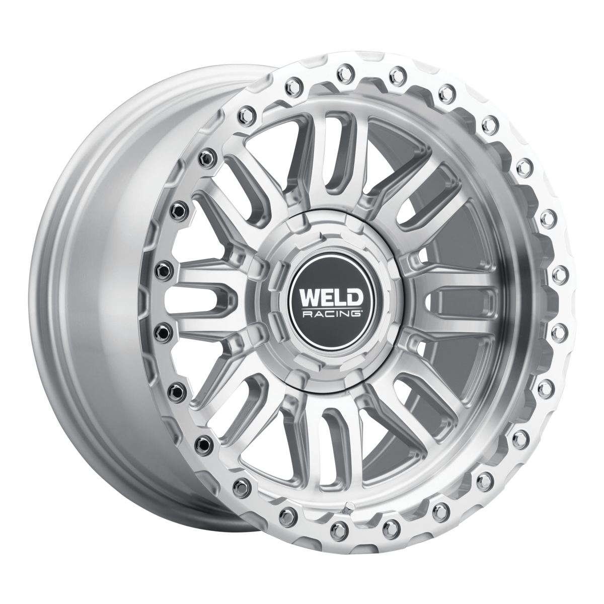 WELD Off-Road Swift 17X9 -12 Gloss Silver Machined - Machined Ring