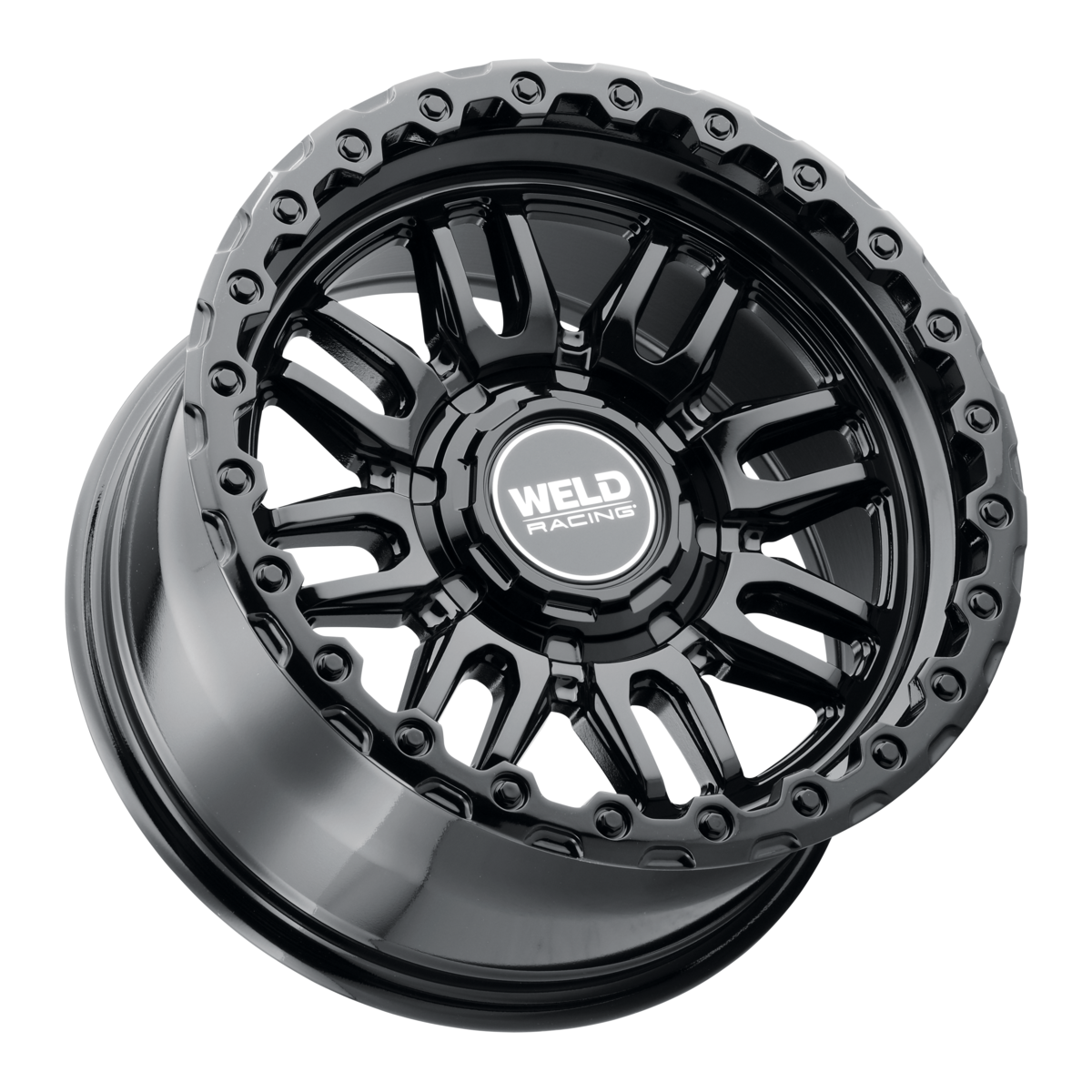 WELD Off-Road Swift 17X9 -12 Gloss Black - Gloss Black Ring