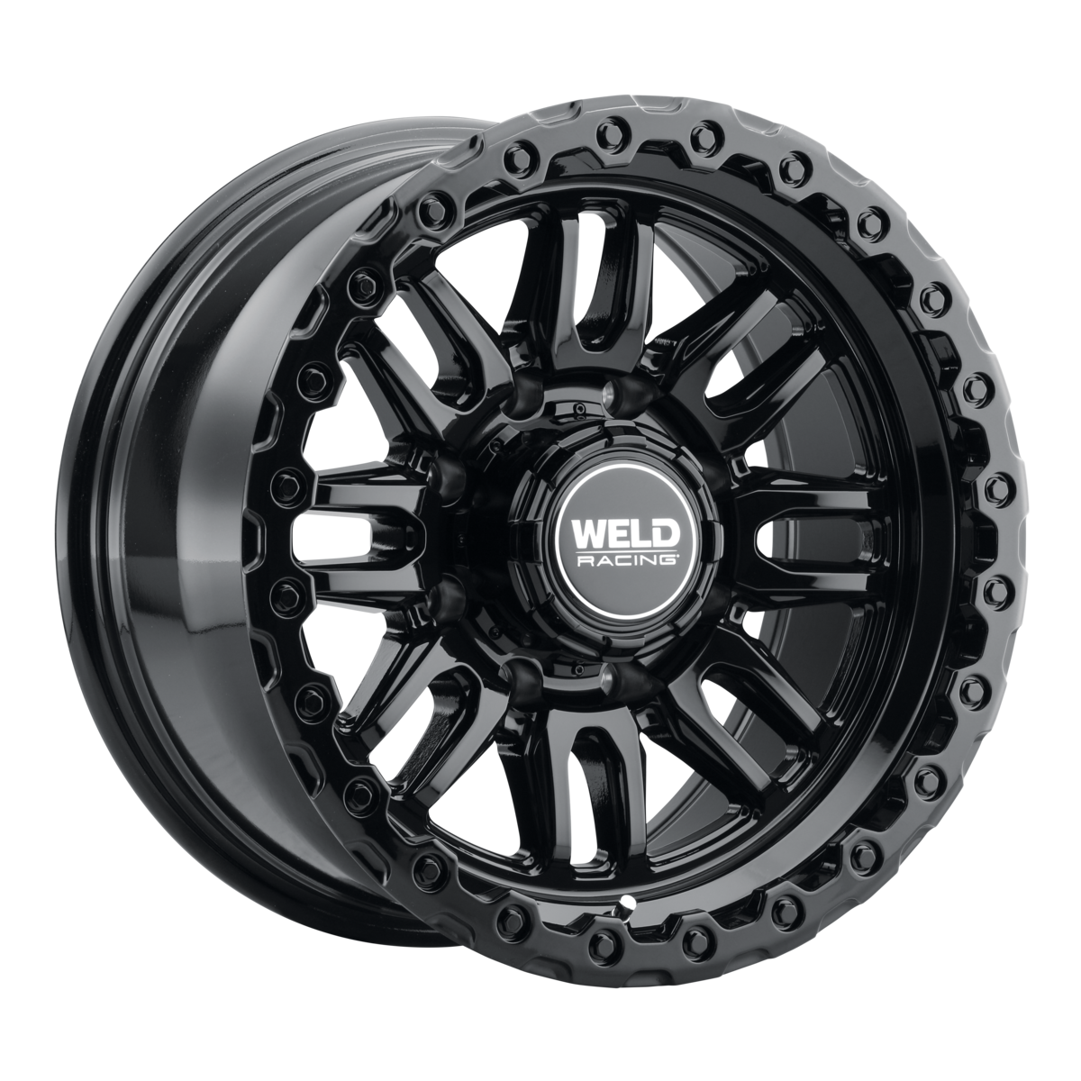 WELD Off-Road Swift 17X9 -12 Gloss Black - Gloss Black Ring