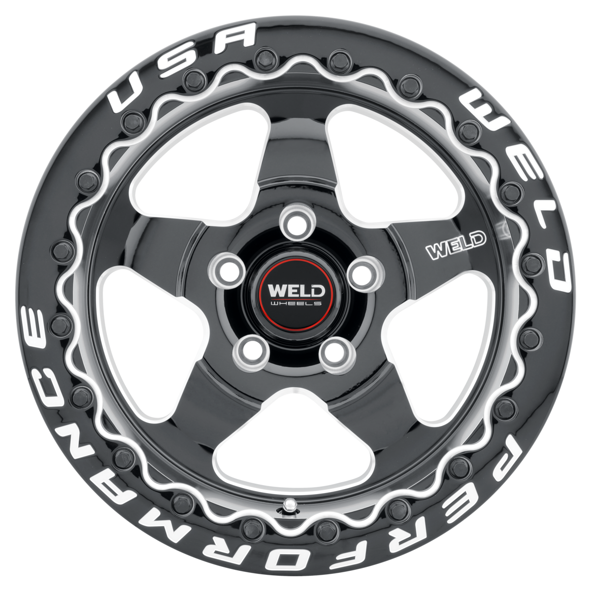 WELD Street Performance Ventura Beadlock 18X12 +52 Gloss Black Milled