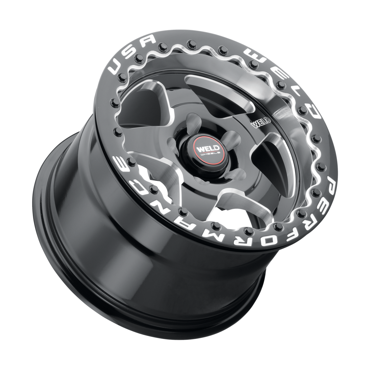 WELD Street Performance Ventura Beadlock 17X10 +38 Gloss Black Milled