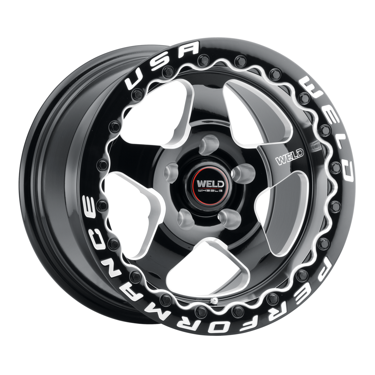 WELD Street Performance Ventura Beadlock 17X10 +42 Gloss Black Milled