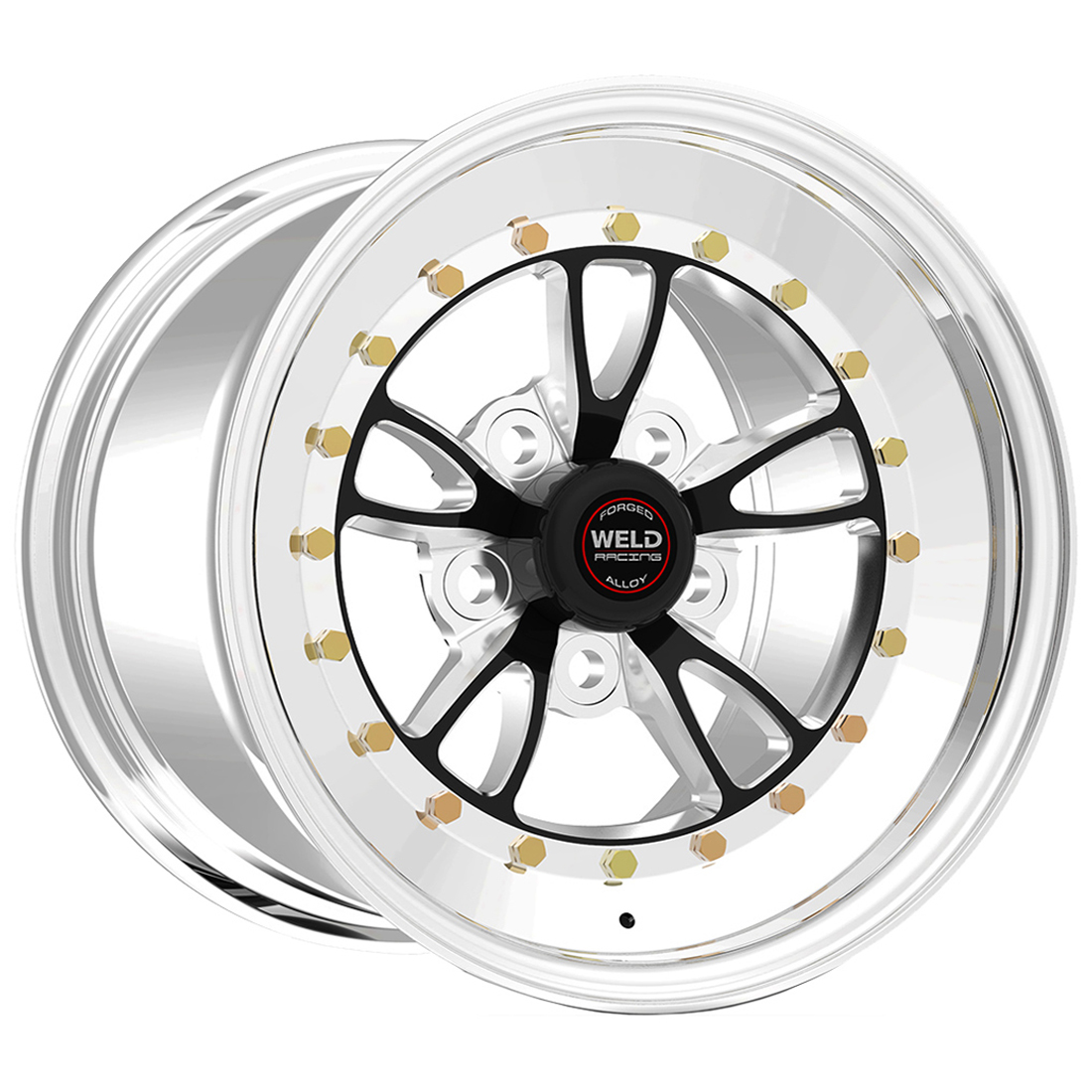 WELD Racing Full Throttle 17X10 +43 Black Center - Polished Shell